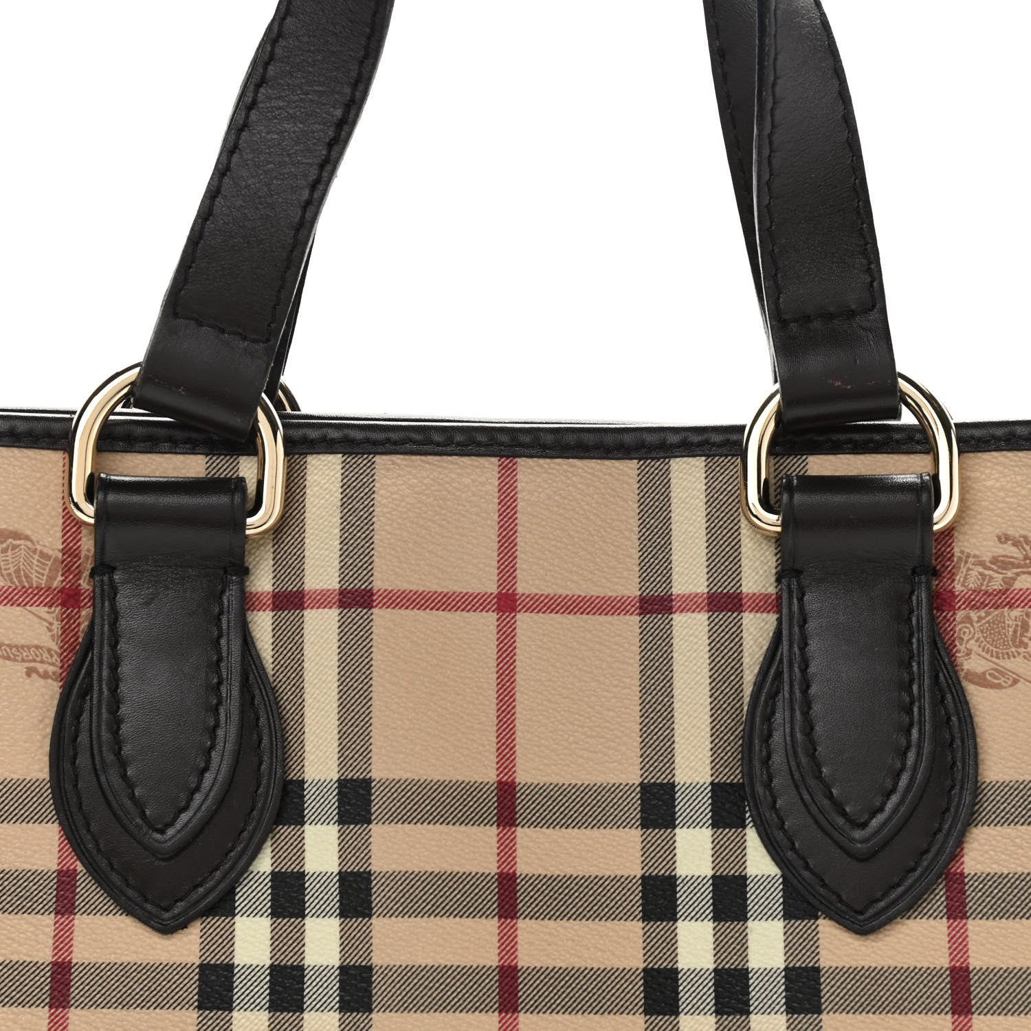 Burberry Haymarket Check Small Onslow Tote Chocolate 9 of 21