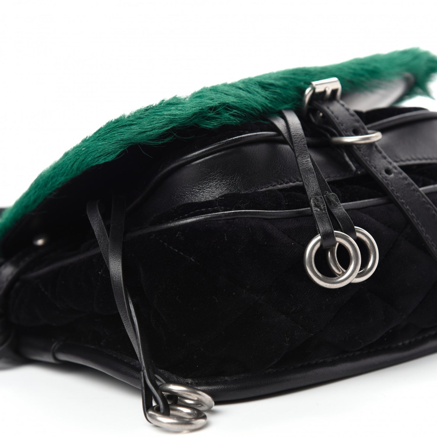 Cavallino Velluto Corsaire Antic Crossbody Bag Biliardo Black