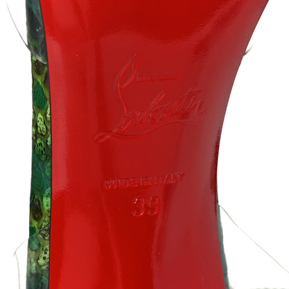 Christian Louboutin Watersnake PVC Nosy 100 Pumps 39 Green 7 of 7
