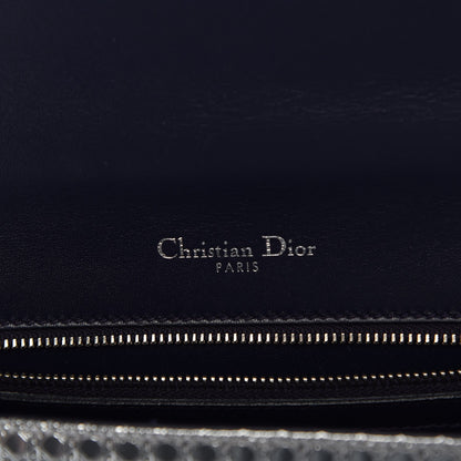 Christian Dior Metallic Patent Micro-Cannage Gradient Medium Diorama Flap Bag Silver Blue 6 of 9