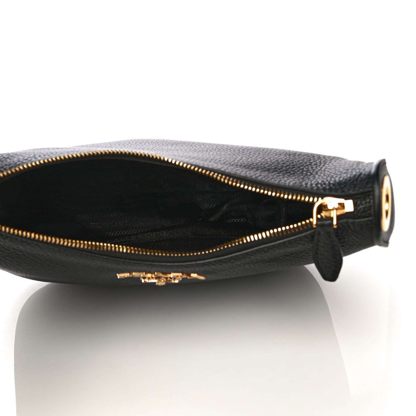 Vitello Phenix Zippered Messenger Hobo Black