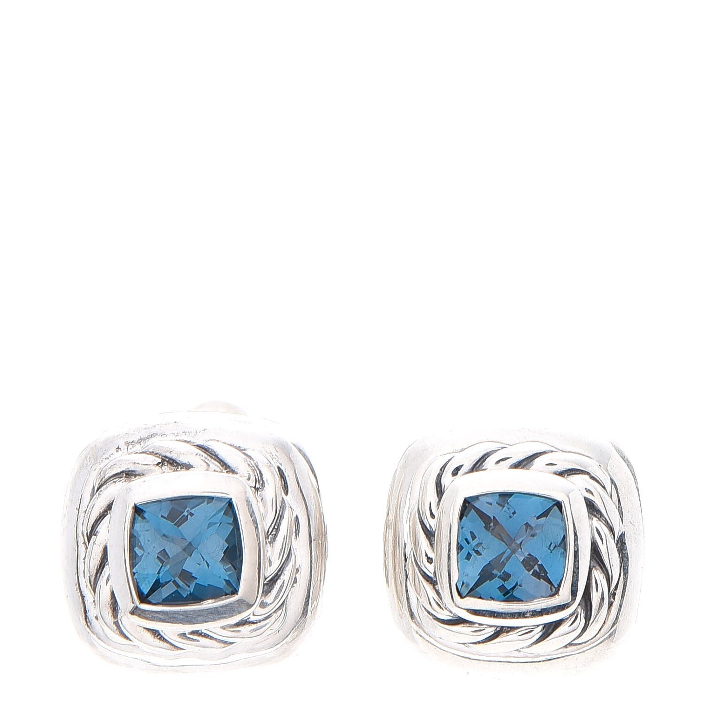 Sterling Silver Blue Topaz 5mm Albion Earrings