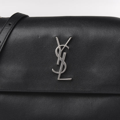 Saint Laurent Grain De Poudre Medium West Hollywood Monogram Fold-Over Black 11 of 13