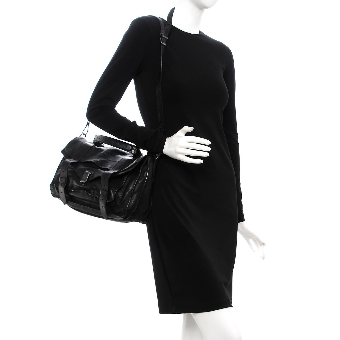 Lambskin Medium PS1 Satchel Black