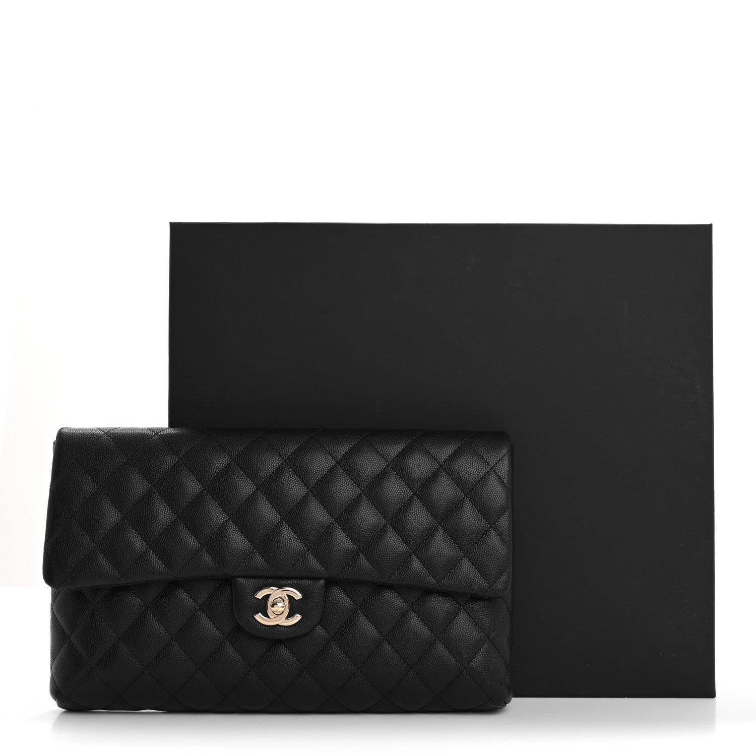 Chanel Caviar Quilted Flap Clutch Black 9 of 9