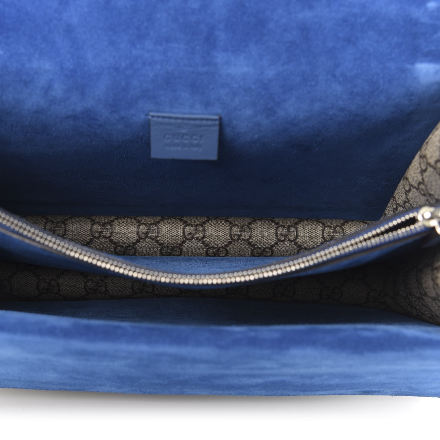 Gucci GG Supreme Monogram Medium Dionysus Shoulder Bag Blue 4 of 14