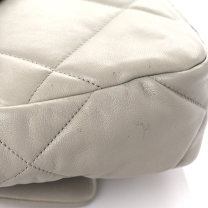 Chanel Goatskin Quilted Medium Chanel 19 Flap Grey 13 of 15