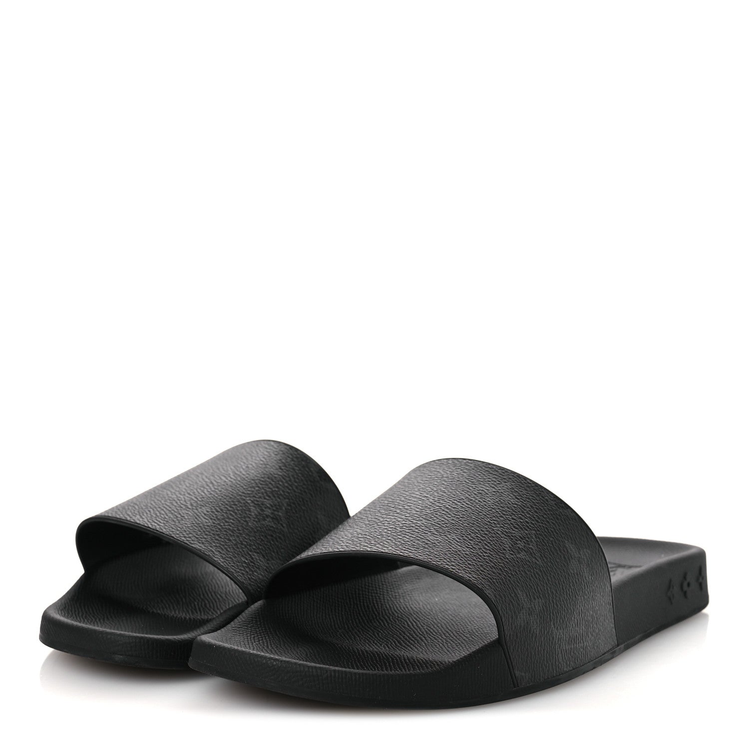 Louis Vuitton Monogram Eclipse Mens Waterfront Mules 7 Black 4 of 11
