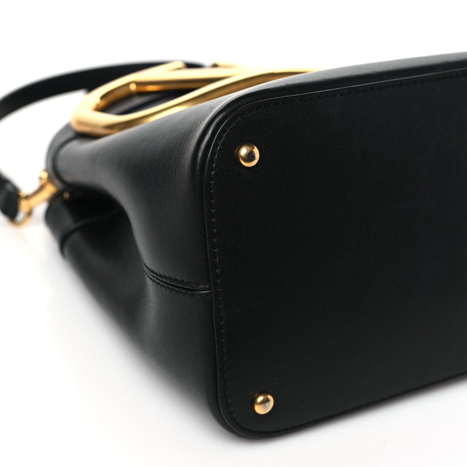 Valentino Garavani Smooth Calfskin Supervee Top Handle Bag Black 8 of 12