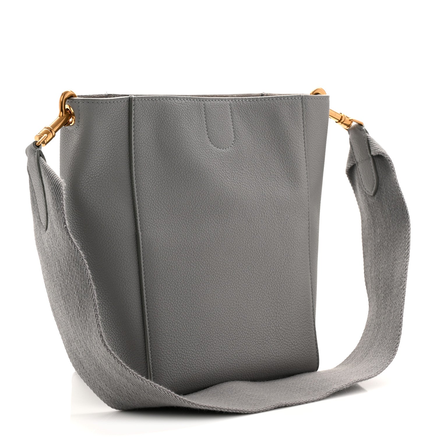 Celine Soft Grained Calfskin Small Sangle Bucket Bag Kohl 3 of 10