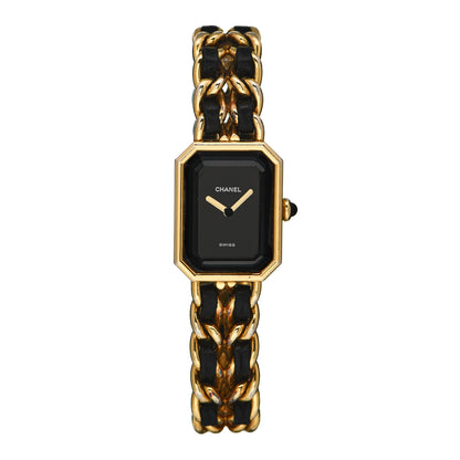 Chanel Stainless Steel Lambskin 20mm Chain Premiere Quartz Watch Gold L 1 of 5