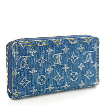 Louis Vuitton Monogram Denim Zippy Wallet NM Blue 3 of 7