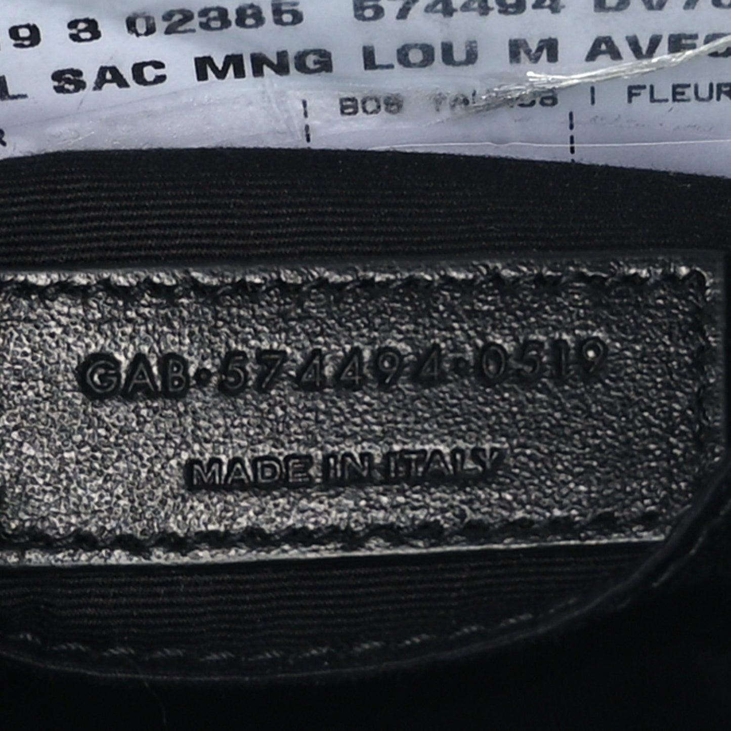 Calfskin Matelasse Monogram Lou Camera Bag Black