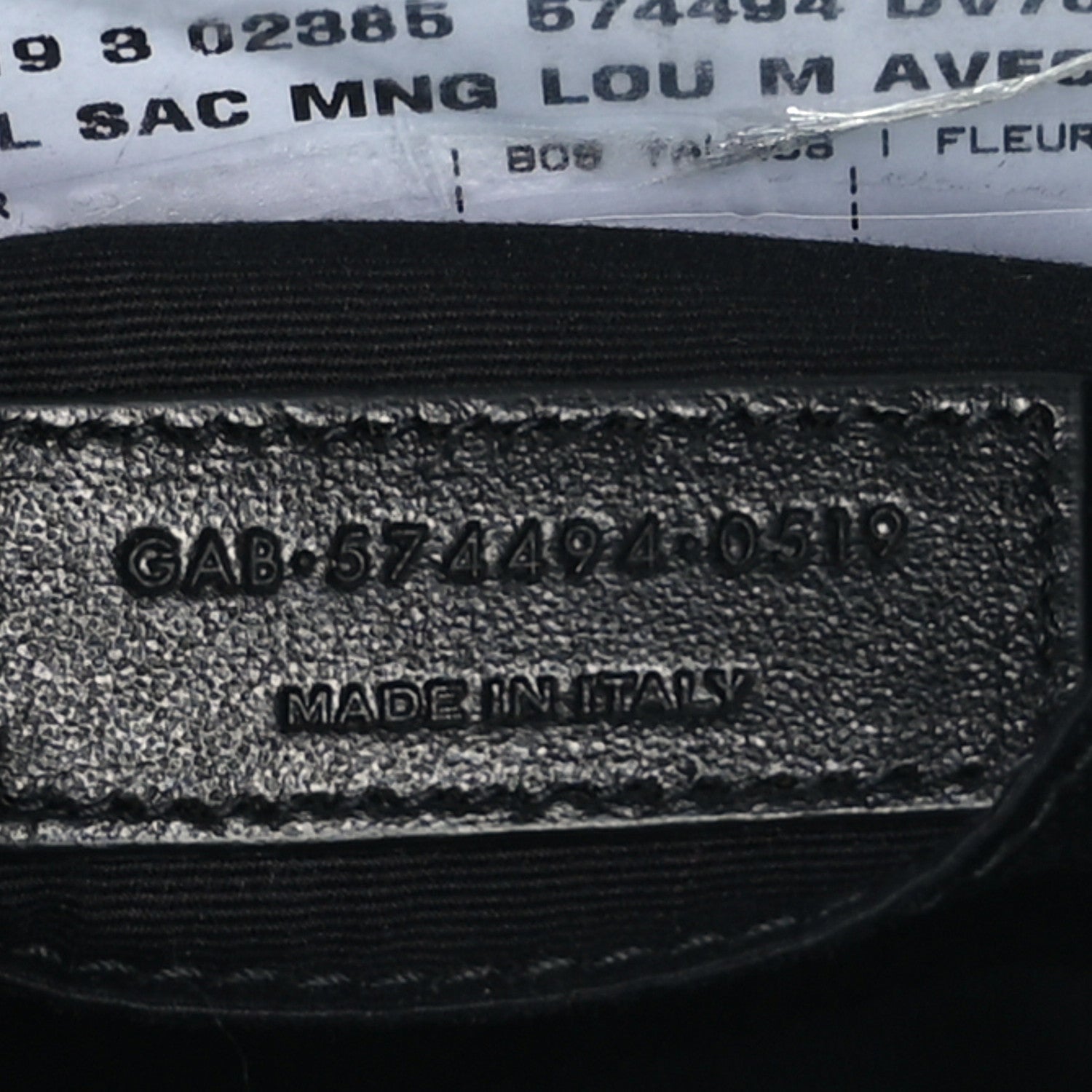 Saint Laurent Calfskin Matelasse Monogram Lou Camera Bag Black 7 of 9