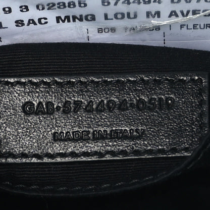 Saint Laurent Calfskin Matelasse Monogram Lou Camera Bag Black 7 of 9