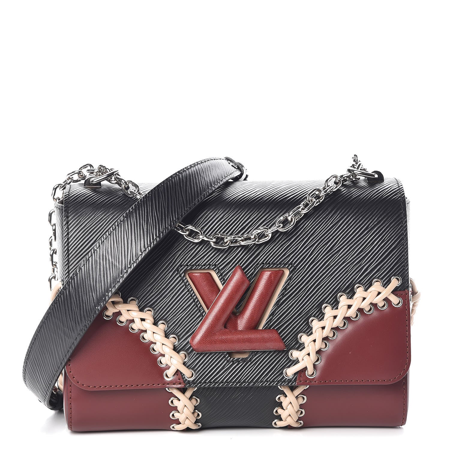 Louis Vuitton Epi Braided Twist Shoulder Bag MM Black 1 of 9