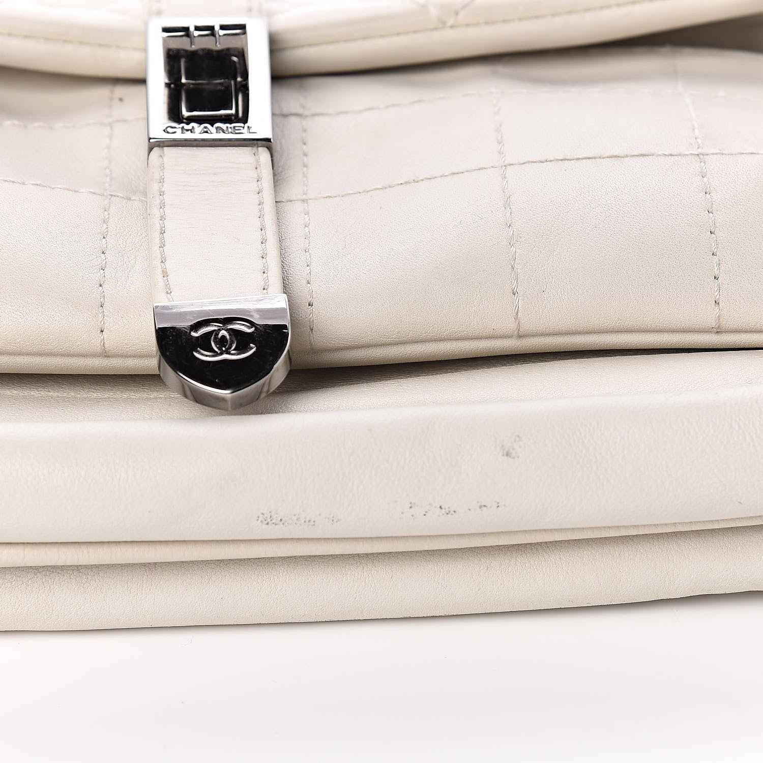 Chanel Lambskin Quilted Accordion Mademoiselle Flap White 12 of 13