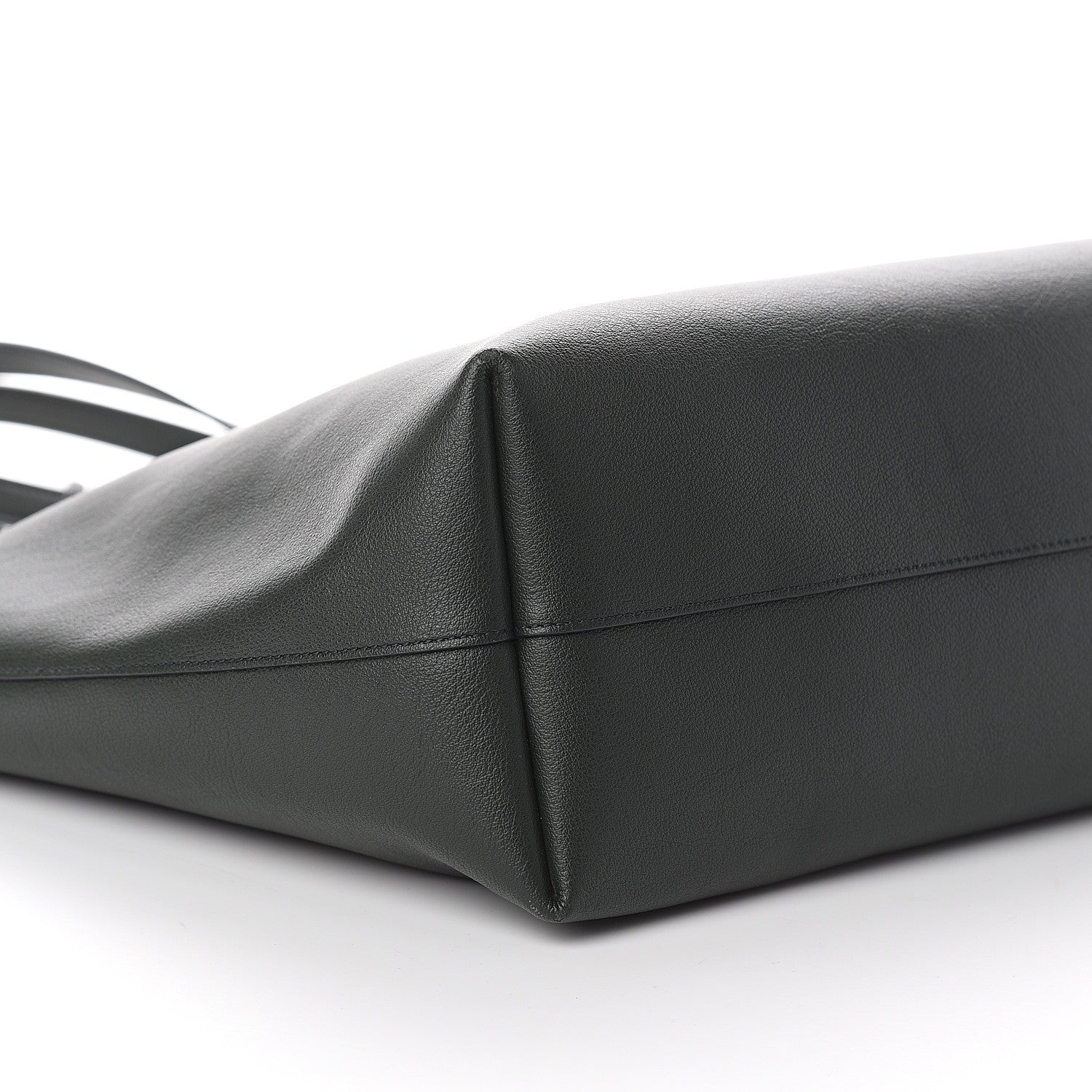 Saint Laurent Calfskin Large Shopping Tote Dark Green 7 of 8