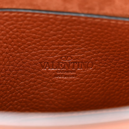 Valentino Garavani Pebbled Calfskin Medium Rockstud Flip Lock Crossbody Bag Saddle Brown 6 of 11