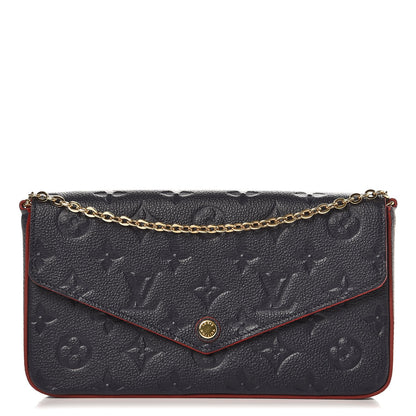 Louis Vuitton Empreinte Pochette Felicie Chain Wallet Marine Rouge 1 of 10