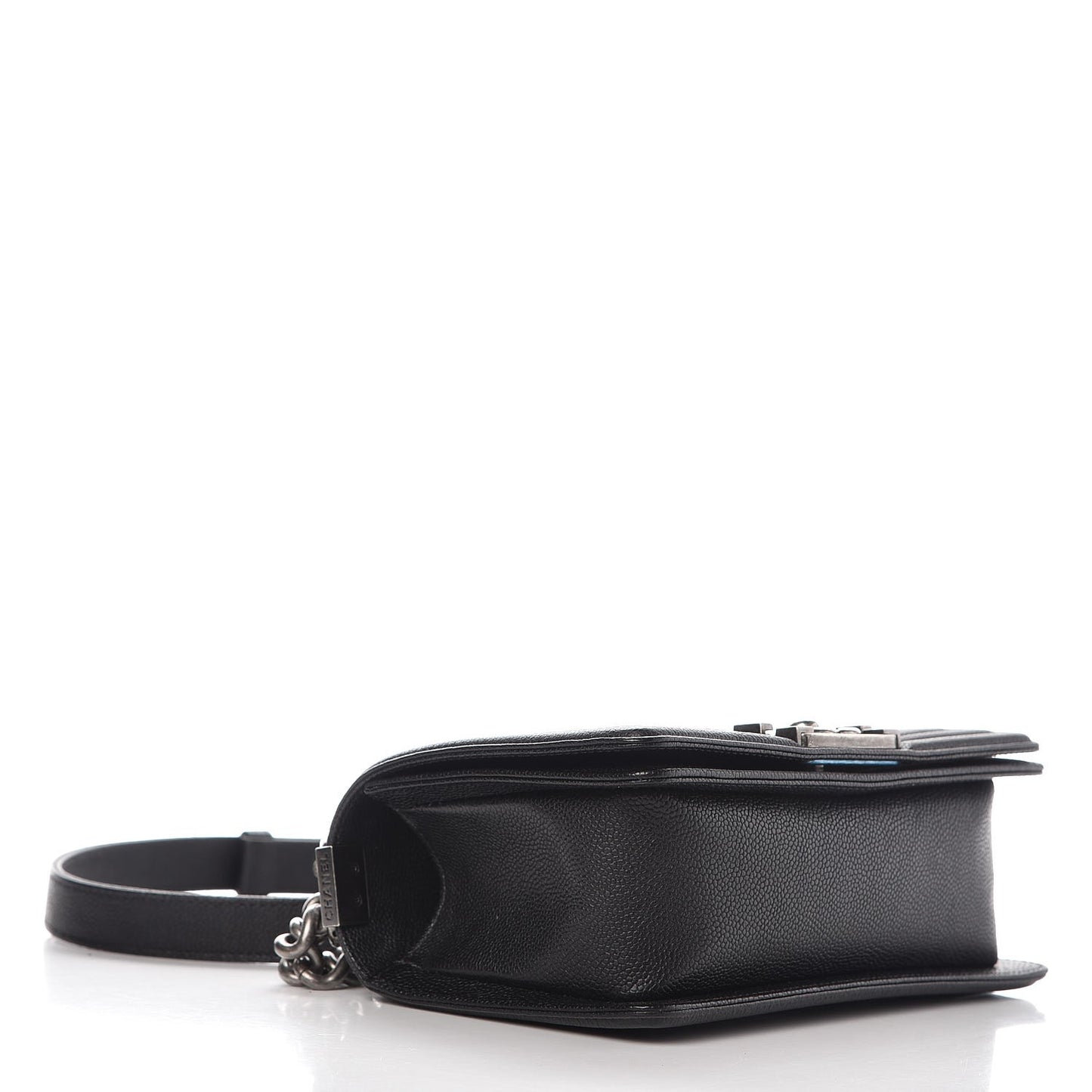 Caviar Quilted Small Boy Flap Black