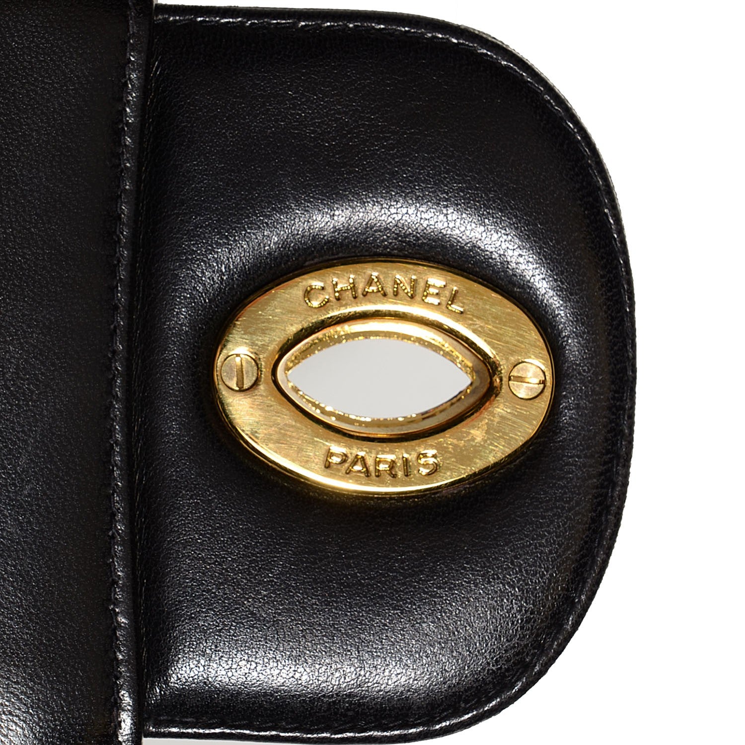 Chanel Lambskin Vertical Quilt Jumbo Flap Black 8 of 9
