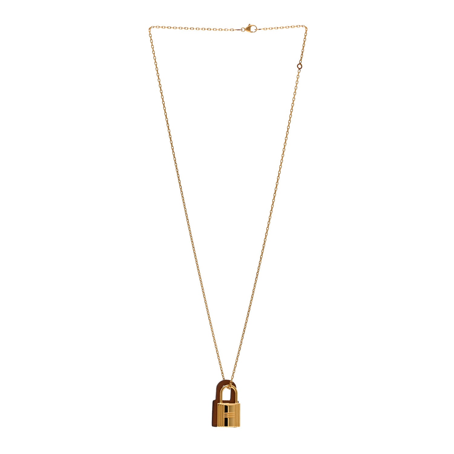 Hermes Swift Small O'Kelly Pendant Necklace Gold 3 of 7