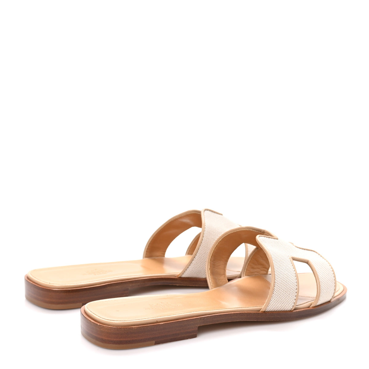 Linen Canvas Oran Sandals 38 Beige