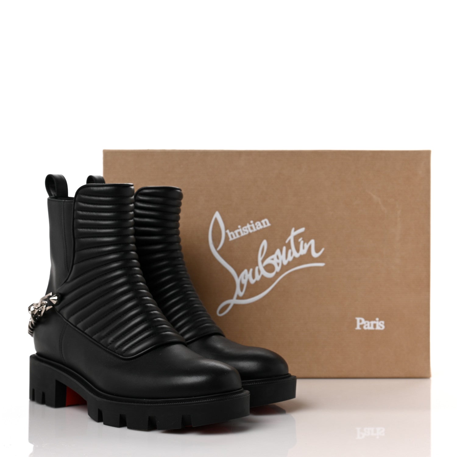 Christian Louboutin Calfskin Maddic MaxBoots 37 Black 8 of 8
