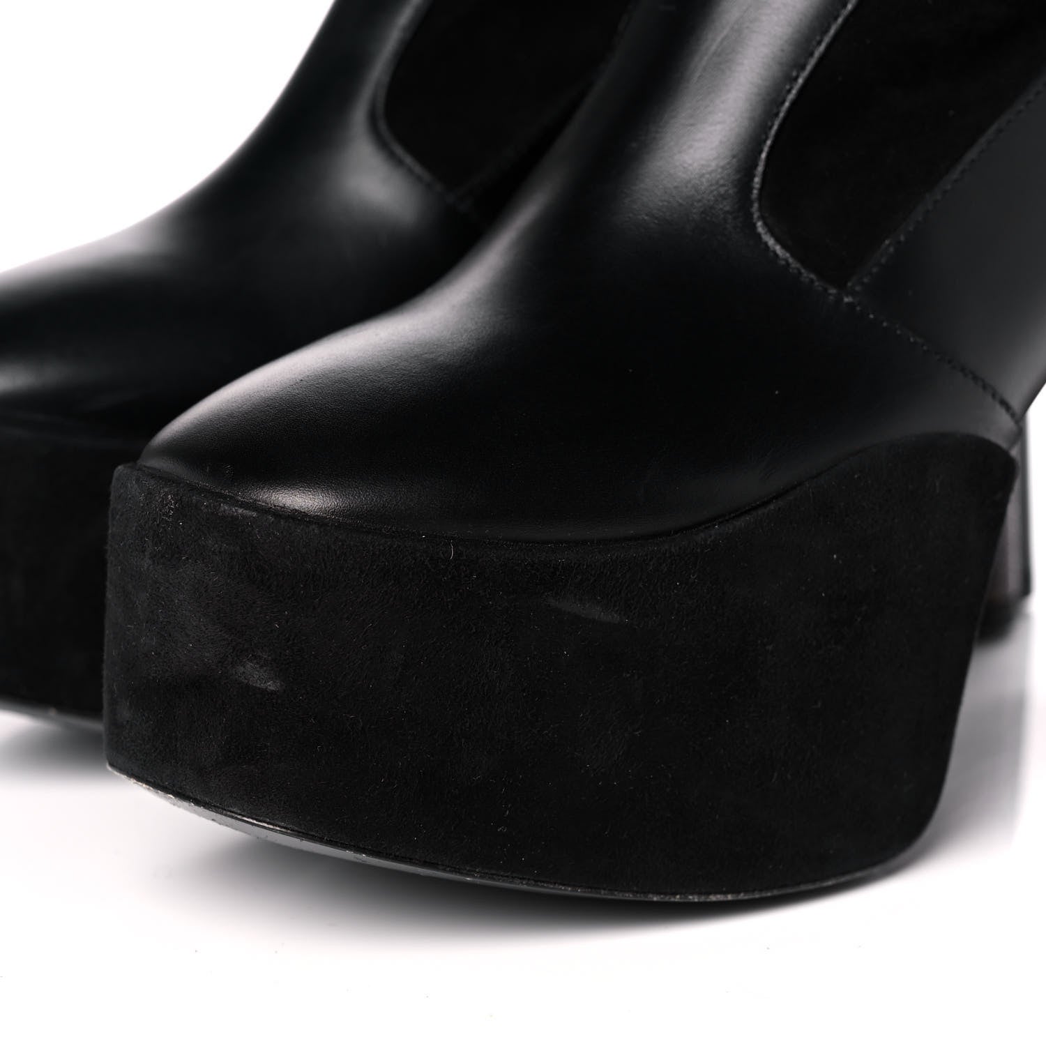Louis Vuitton Suede Podium Platform High Boots 37 Black 9 of 9