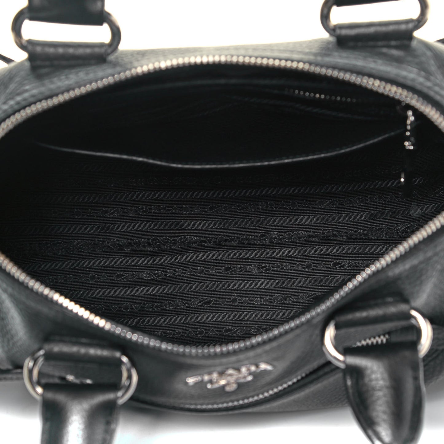 Vitello Daino Shopping Satchel Black