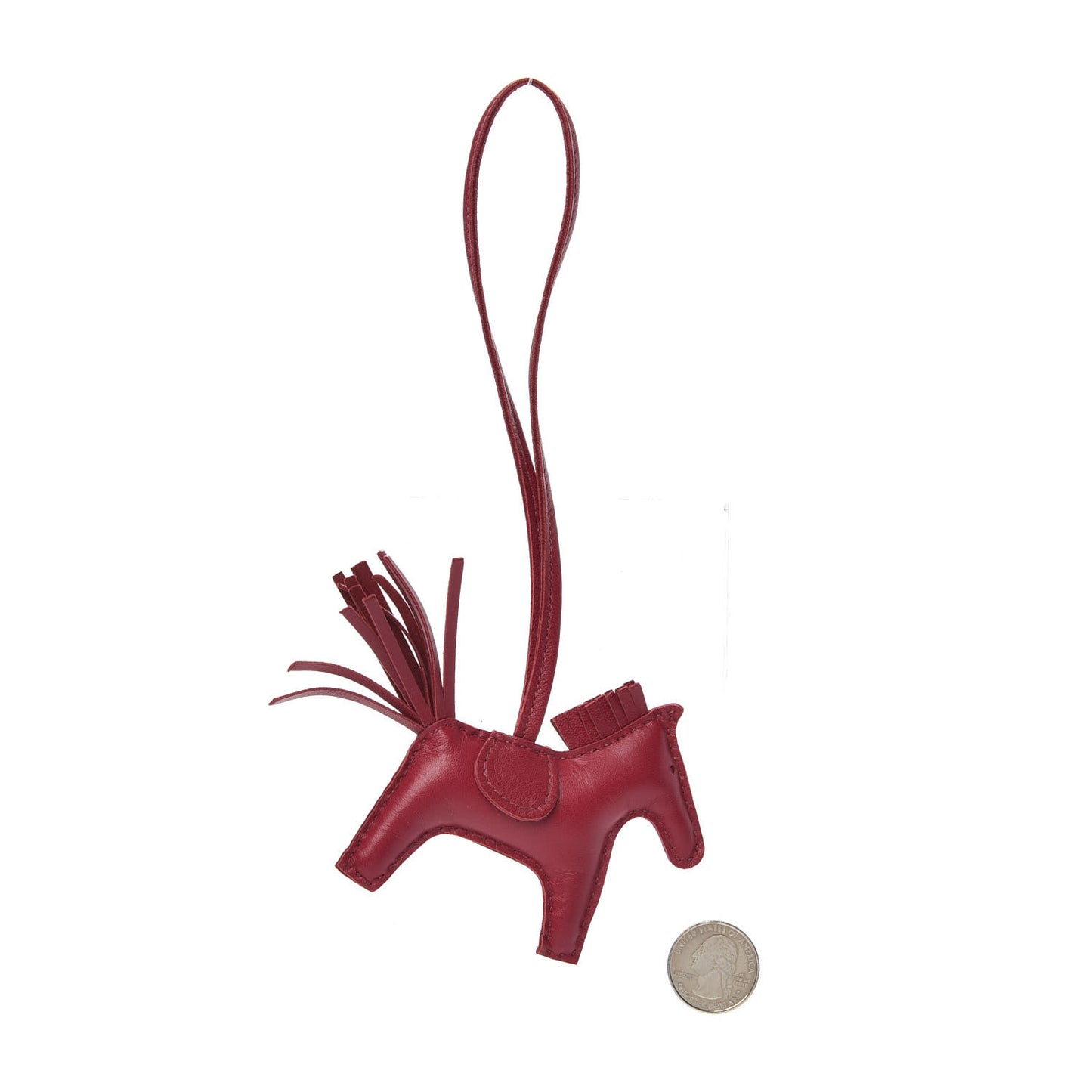 Milo Lambskin Grigri Rodeo Horse Bag Charm PM Rubis