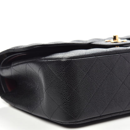 Chanel Caviar Quilted Jumbo Double Flap Black 10 of 11