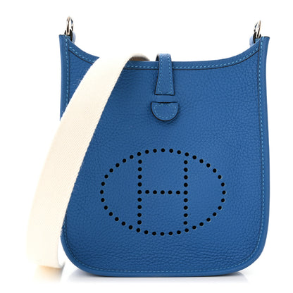 Hermes Taurillon Clemence Amazone Evelyne TPM Mykonos Blanc 1 of 10