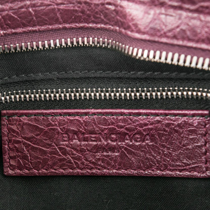 Balenciaga Agneau Classic Silver Hardware S City Violet Prune 7 of 8