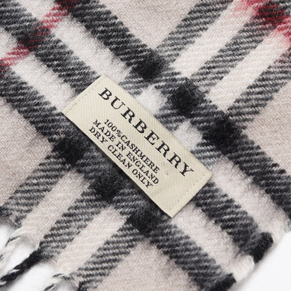 Burberry Cashmere House Check Fringe Scarf Beige 4 of 6