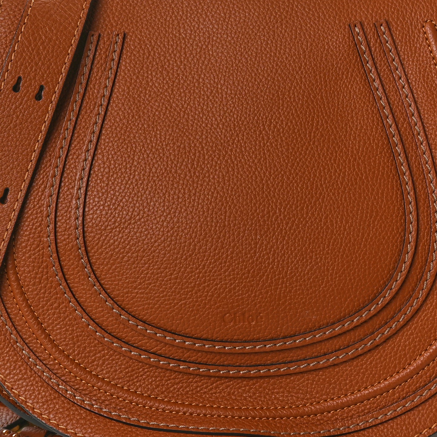 Calfskin Medium Marcie Round Crossbody Bag Tan
