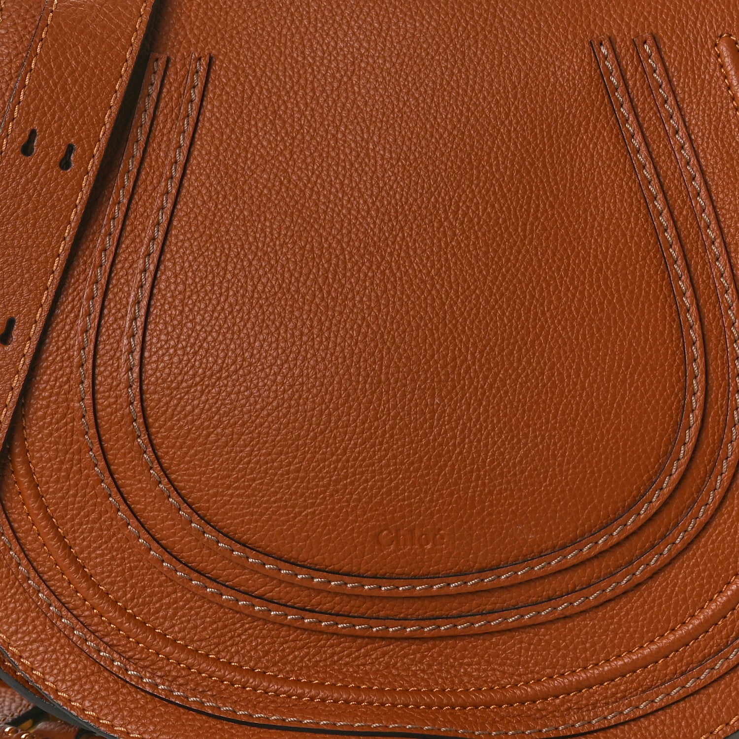 Chloe Calfskin Medium Marcie Round Crossbody Bag Tan 8 of 10