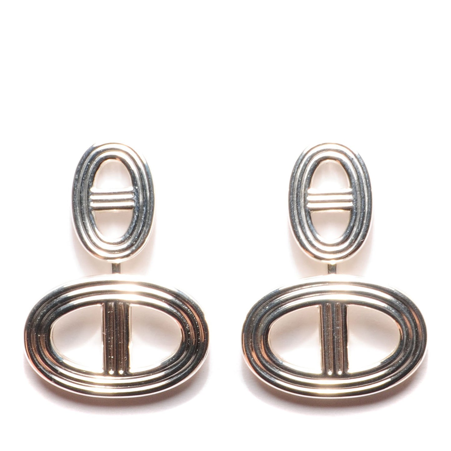 Sterling Silver Chaine D'Ancre 24 Earrings GM
