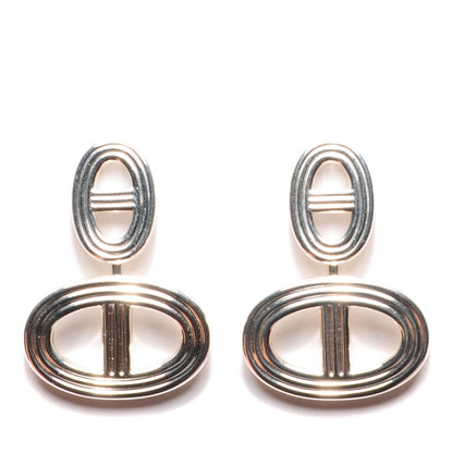 Hermes Sterling Silver Chaine D'Ancre 24 Earrings GM 1 of 4