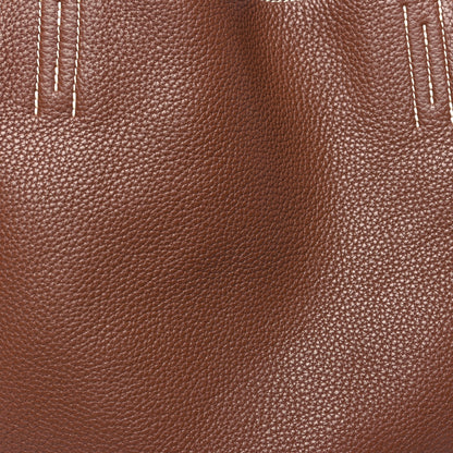 Hermes Taurillon Clemence Double Sens 36 Reversible Tote Marron Tosca 11 of 15