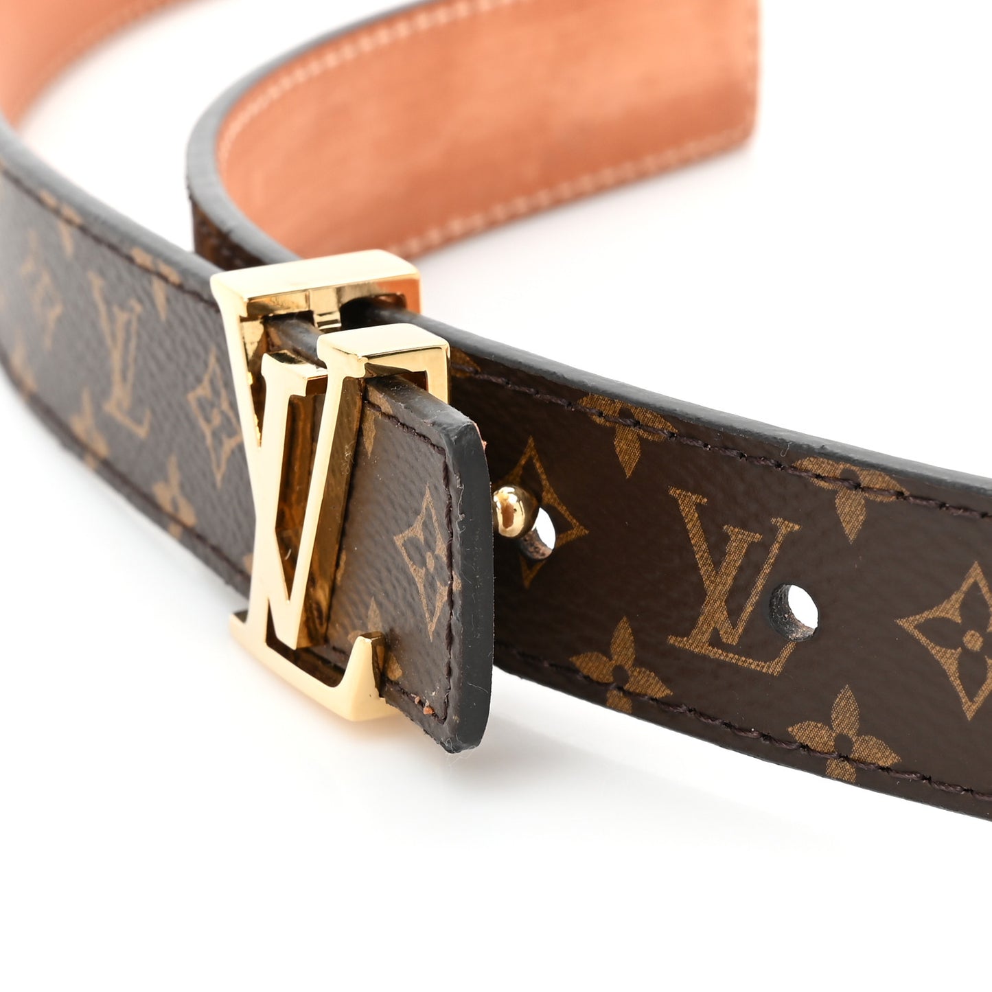 LOUIS VUITTON Mini Monogram 25mm LV Initiales Belt 95 38