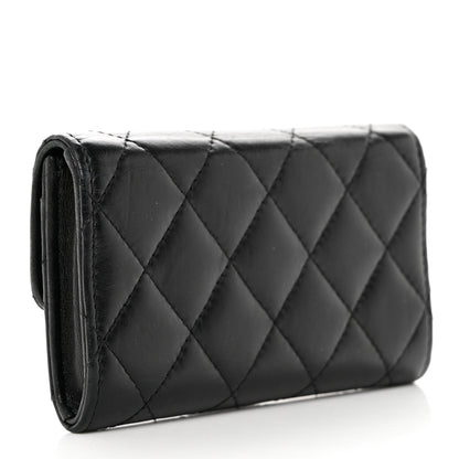 Chanel Aged Calfskin Quilted Reissue Flap Card Holder Black 3 of 11