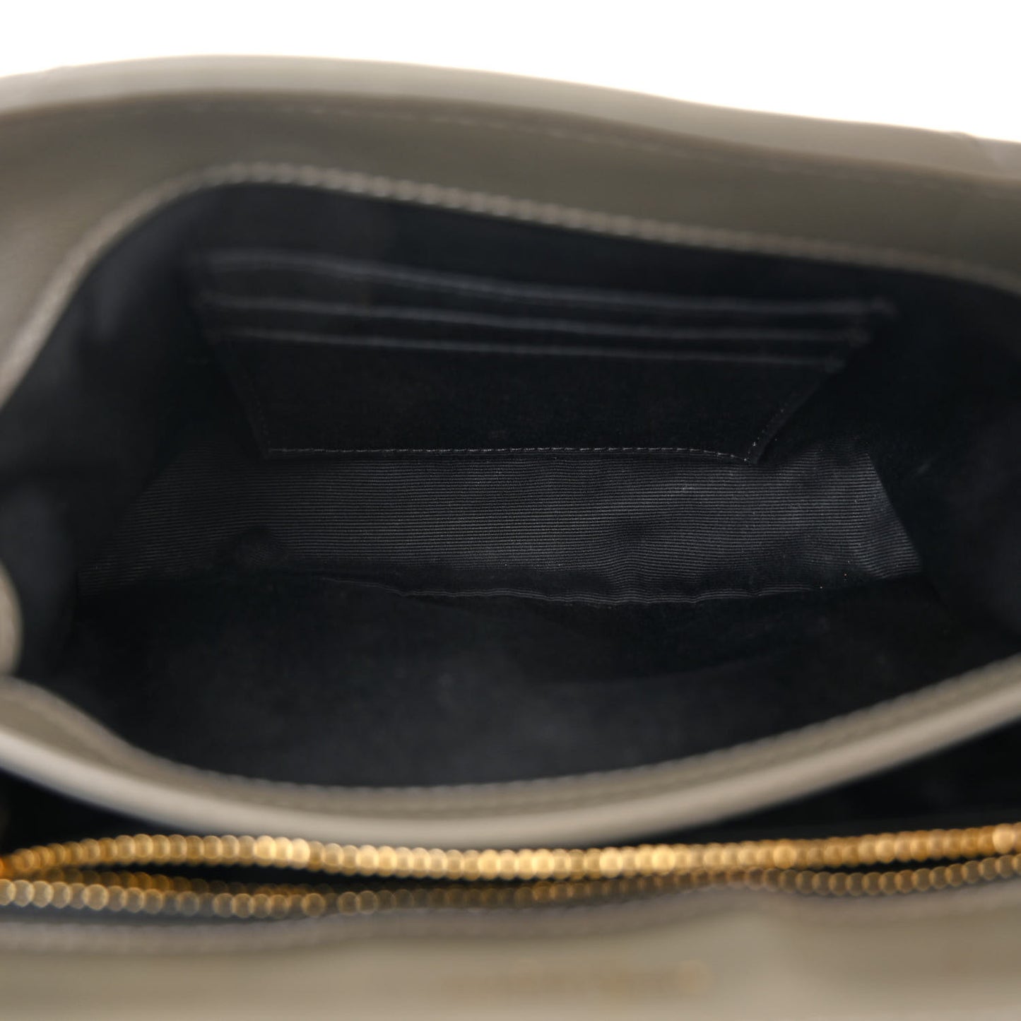 Calfskin Y Quilted Monogram Toy Loulou Crossbody Bag Grey Kaki