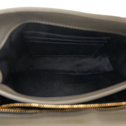 Saint Laurent Calfskin Y Quilted Monogram Toy Loulou Crossbody Bag Grey Kaki 5 of 11
