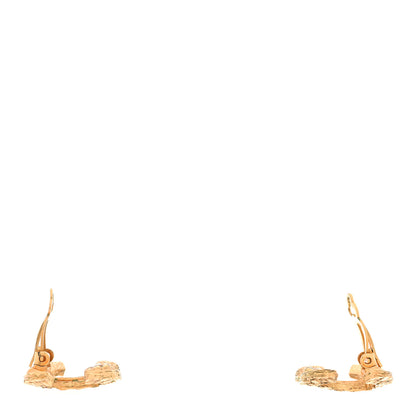 Chanel CC Woven Clip On Earrings Gold 3 of 5