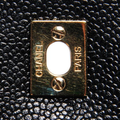 Chanel Caviar Quilted Jumbo Kelly Flap Black 6 of 10
