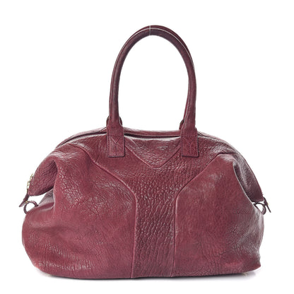 Saint Laurent Pebbled Lambskin Medium Easy Sac Burgundy 1 of 14