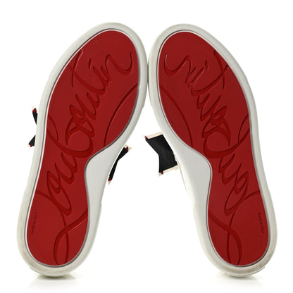 Christian Louboutin Calfskin Womens Ferry Paquet Bow Sneaker Boat Flats 37.5 White 5 of 10