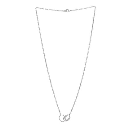 Cartier 18K White Gold Interlocking LOVE Necklace 3 of 6